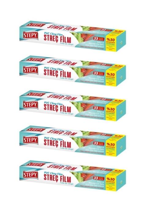 STEPY Streç Film 33 mt %30 Ekonomik 5 Adet