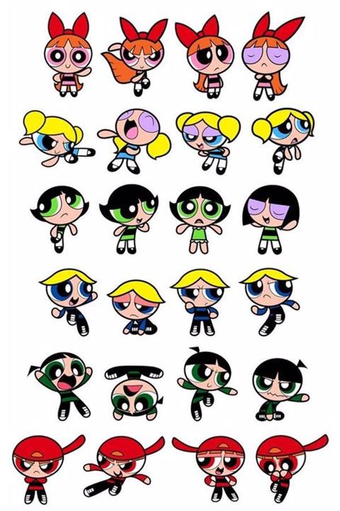 ZobarMarkt Powerpuff Girls Temalı Defter Ajanda Planner Laptop Sticker Seti, 2 Set