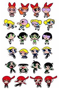 ZobarMarkt Powerpuff Girls Temalı Defter Ajanda Planner Laptop Sticker Seti, 2 Set