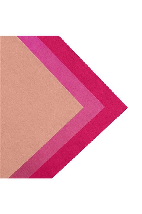 toptankece Kalın Keçe 50x50 Cm Pembe Tonlar 3 Renk