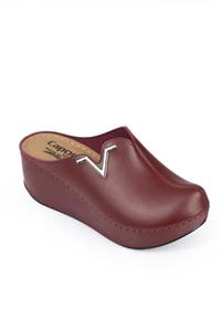 Capone Outfitters Kadın Bordo Sabo Terlik