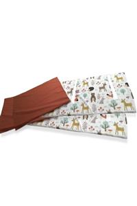 Bebek Özel Bebek Çocuk Beşik Kenar Koruma 120x200 Montessori (4 Parça) Bariyer Doğa Turuncu