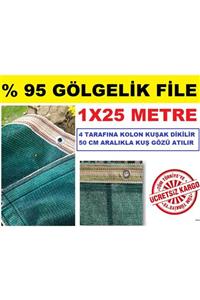 Ekodoğa Yeşil 1x25 Metre 95Lik Gölgelik Kumaş Çit Örtüsü