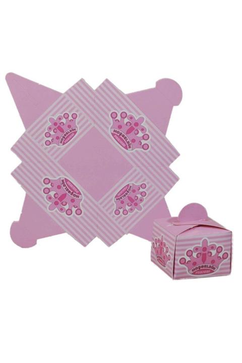 partisüs Lokumluk Karton Kutu 25'li Paket Bebek Doğum Hediyelik Kutu