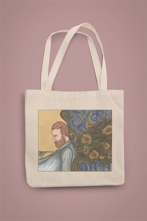 Trakya Bazaar Trakyalı Van Gogh (gabardin Bez Çanta)