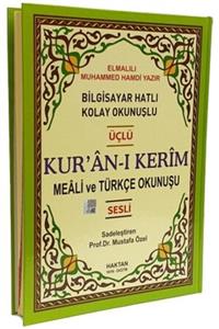 Haktan Yayınları Kuranı Kerim Mealli Türkçe Okunuşlu Latince Okunuşlu Arapça Cami Boy 25-34 Cm Elmalılı Hamdi Yazır