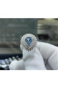 Roselli Jewellery Aquamarin Elmas Yüzük