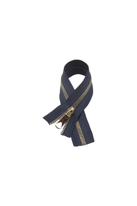 The Fabric Yarn Lacivert Fermuar Altın 30 Cm