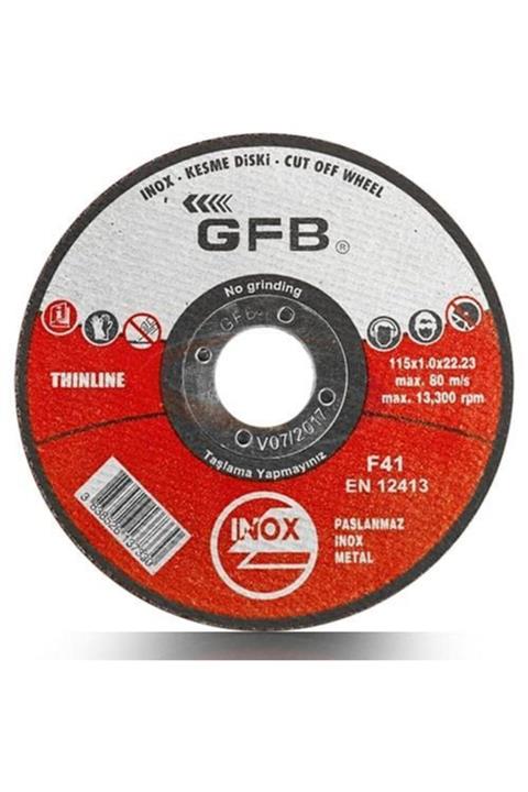 GFB Metal Kesici Taş 115x1 Inox Kesme Taşı 50 Adet