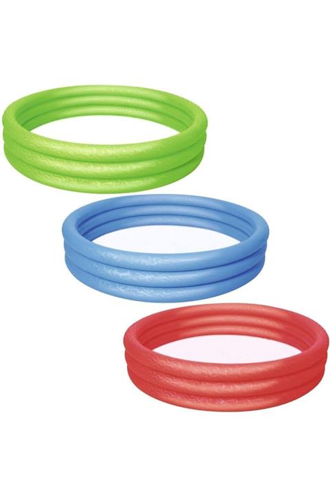 BESTWAY 51027 Üç Halkalı Renkli Şişme Havuz 183 X 33cm