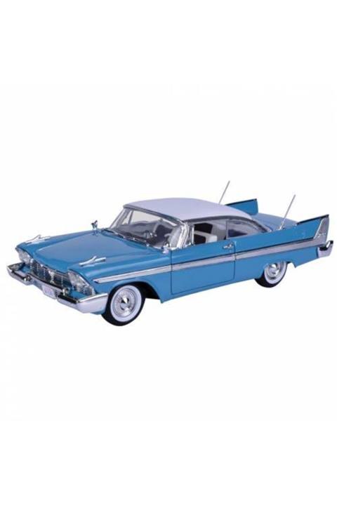Vardem 1958 Playmouth Fury Blue,1:18 Ölçek Klasik Araba 1958 Playmouth Fury Mavi Model Araba Scntoys