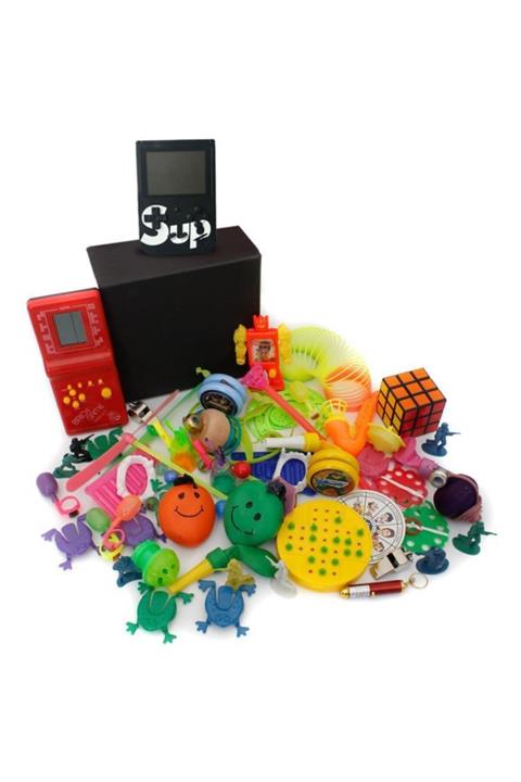 Nostaljik Lezzetler Nostaljik Bakkal Özel Kırmızı Tetris Ve Siyah Nostaljik Atari Oyuncak Kutusu
