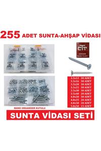 CEKSAN Sunta Vidası Seti Ahşap-plastik-dübel V.b Vida Seti 255 Parça Organizer Kutulu Kullanışlı Set