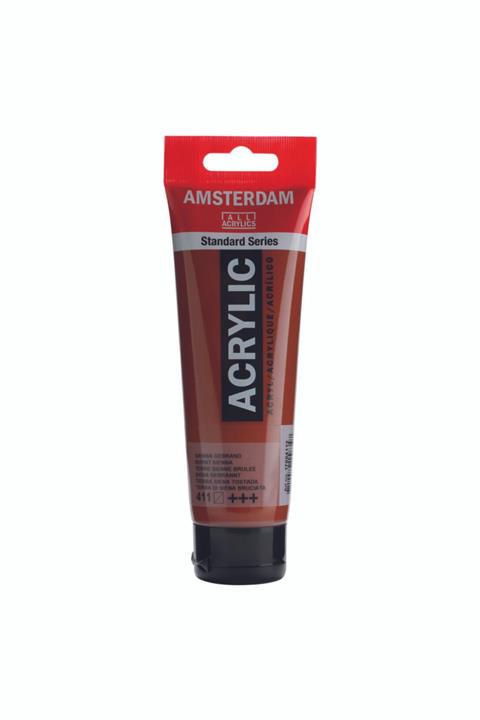 Talens Amsterdam Akrilik Boya 120 ml. 411 Burnt Sienna