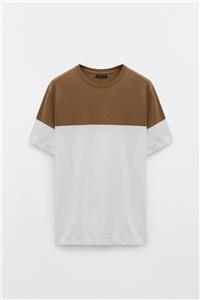 Massimo Dutti Erkek Kısa Kollu Kontrast Triko T-Shirt 00916422