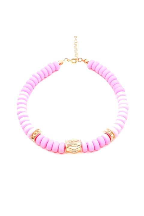 MİSS HAPPİNESS GÜMÜŞ TAKI AKSESUAR Silikon Bohem Halhal Pembe