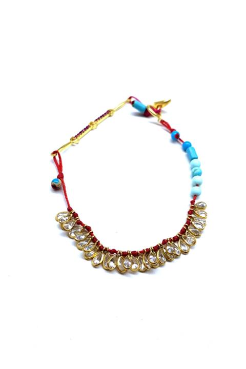 Bysevisilver Kırmızı Ip Turkuaz Markiz Halhal