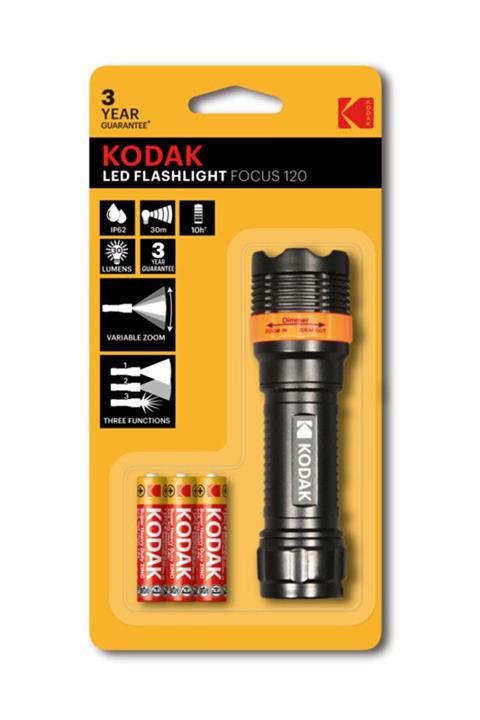 Kodak Focus 120 - Ip62 - 3 Kademe Ayarlı Ve Zoom Özellikli El Feneri