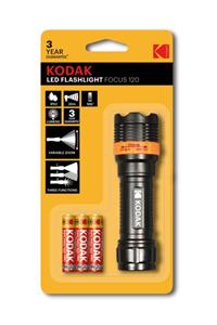 Kodak Focus 120 - Ip62 - 3 Kademe Ayarlı Ve Zoom Özellikli El Feneri