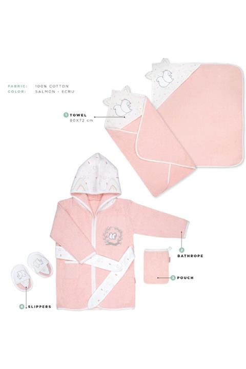 Babydola Kız Bebek Havlu Seti Sincap Desen 4 Parça