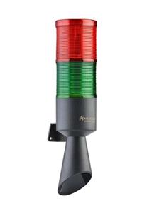 MUCCO 2 Katlı Flaşör-sabit Işıklı Buzzerlı Borulu Korna Snt-b7013-f2 - 12-24v Ac/dc