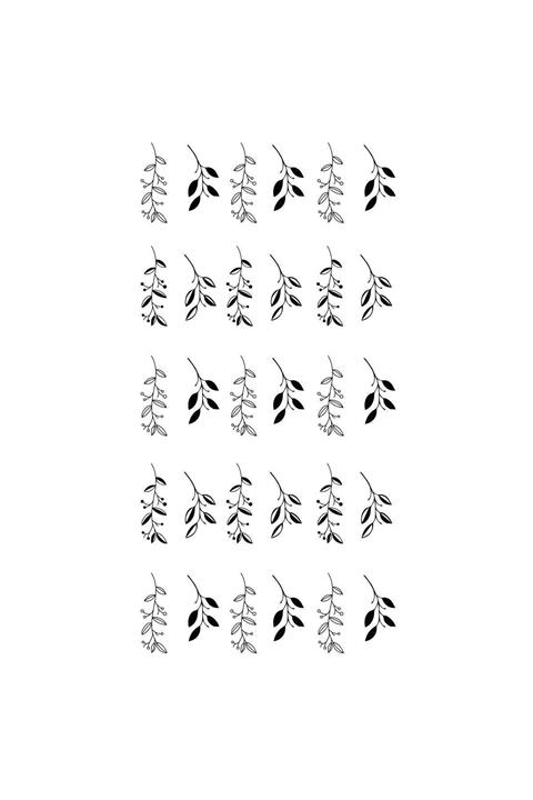 Flash Tattoos® Dal Tırnak Dövmesi - Tırnak Tattoo - Nail Art - Tırnak Sticker