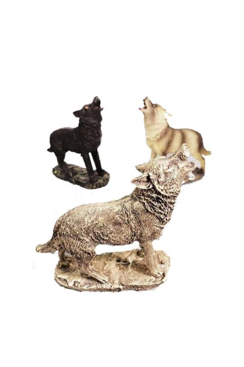 Berrinstore Küçük Boy Uluyan Kurt Biblo Dekoratif