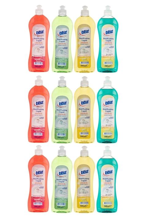 Titiz Sıvı Bulaşık Deterjanı 500ml X 12 Adet Karma