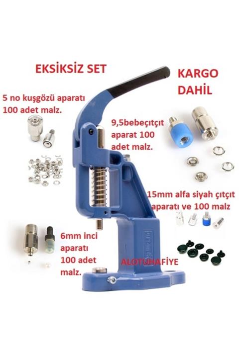 ALOTUHAFİYE Tulumba Pres Set 4 Aparat Ve Malzemeleri