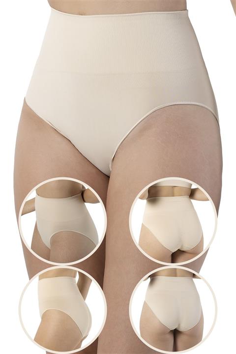 Formeasy Kadın Ten 4'lü Set Dikişsiz Yüksek Bel Slip 5900