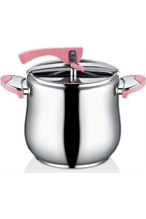 İNTER CELİK İnter Çelik Düdüklü Tencere 10 Litre Pembe