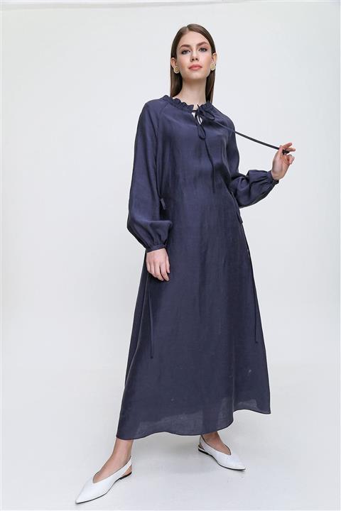 Aker Kadın Indigo Uzun Elbise