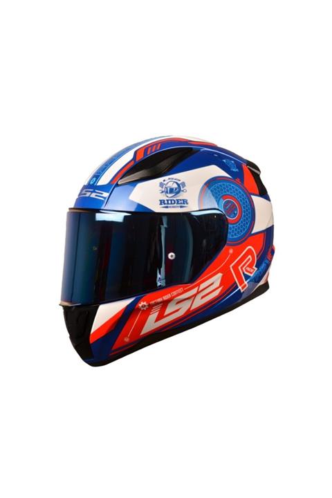 LS2 Mavi-kırmızı-beyaz Rapıd Stratus Kask