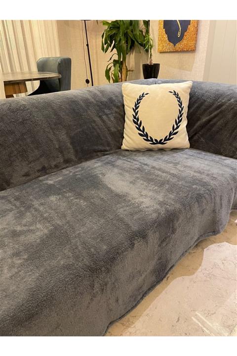 Mulberry Antrasit Wellsoft Koltuk Örtüsü 220x230