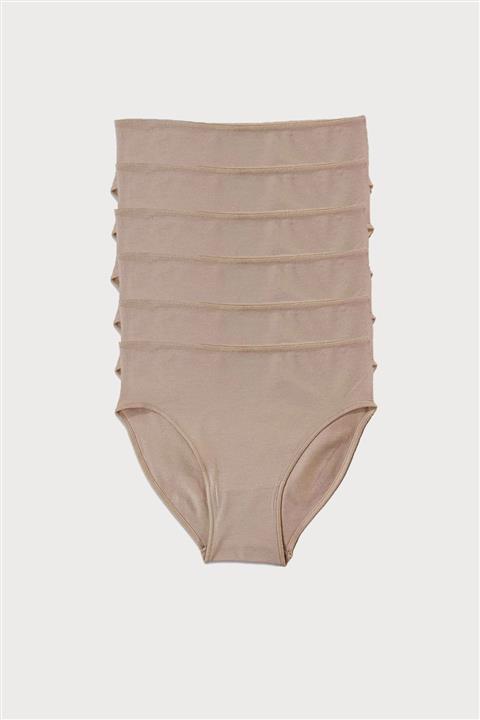 Malabadi Kadın Ten 6 Lı Paket Modal Yüksek Bel Slip Külot M187