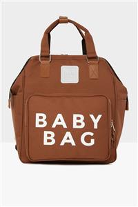 Bagmori Taba Baby Bag Baskılı Cepli Anne Bebek Bakım Sırt Çantası M000005163