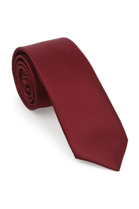 Brianze Erkek Bordo Oxford Model Mendilli Kravat