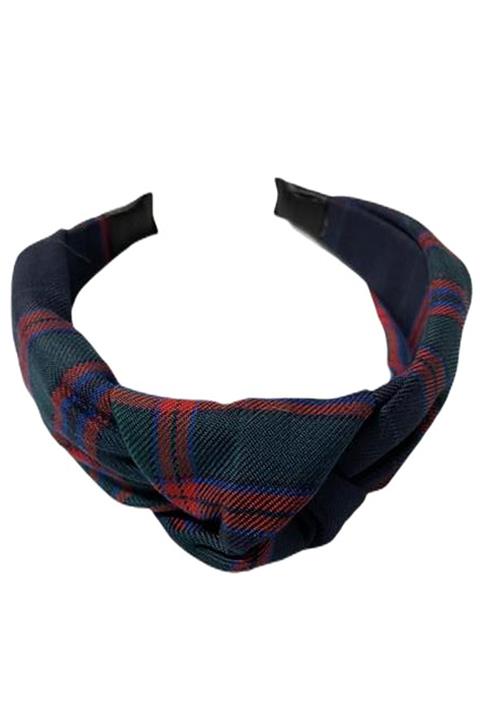 BAHELS Kadın Lüx Model Düğümlü Ekose Taç Saç Bandı