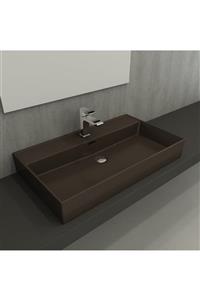 Bocchi Mılano Lavabo 80 Cm - Mat Kahve