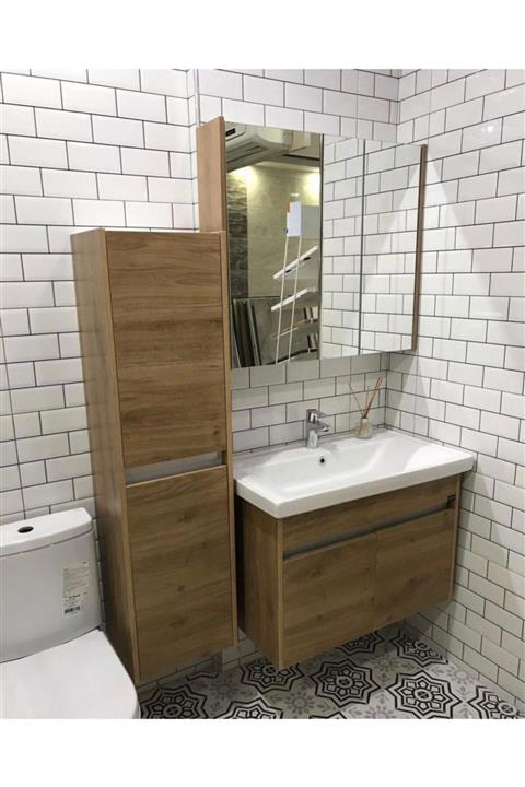 EVROS Yağmur Banyo Dolabı + Boy Dolap 80cm