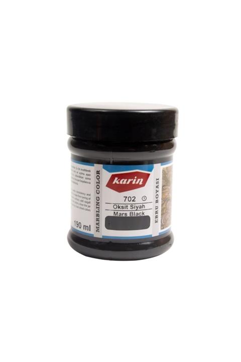 Karin Geleneksel Ebru Boyası 105ml N:702 Oksit Siyah (gri)