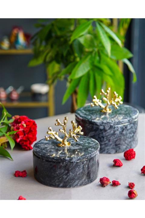 mar&more Siyah Mermer Kutu Büyük