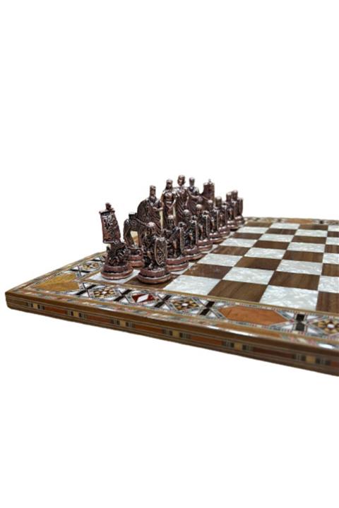 OTTOMAN GAMES Roma-truva Antik Metal Orta Boy Satranç Takımı