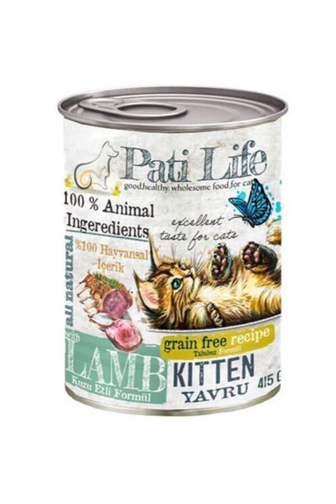 Pati Life Tahılsız Kuzu Etli Yavru Kedi Konservesi 415 Gr 12 Adet
