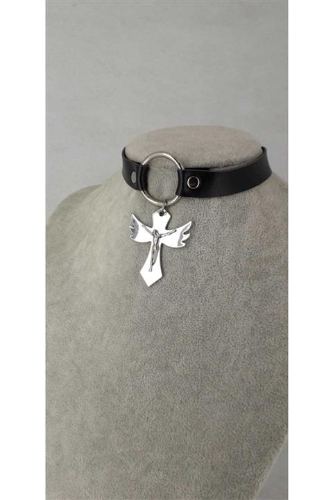 Fugusugu Jesus And Angel Çelik Uçlu Gotik Choker