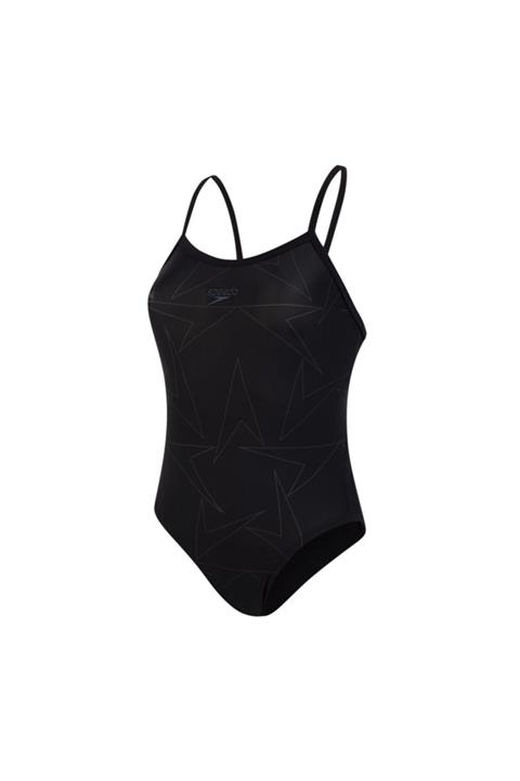 SPEEDO Kadın Siyah Endurance 10 Boomstar Yüzücü Mayosu