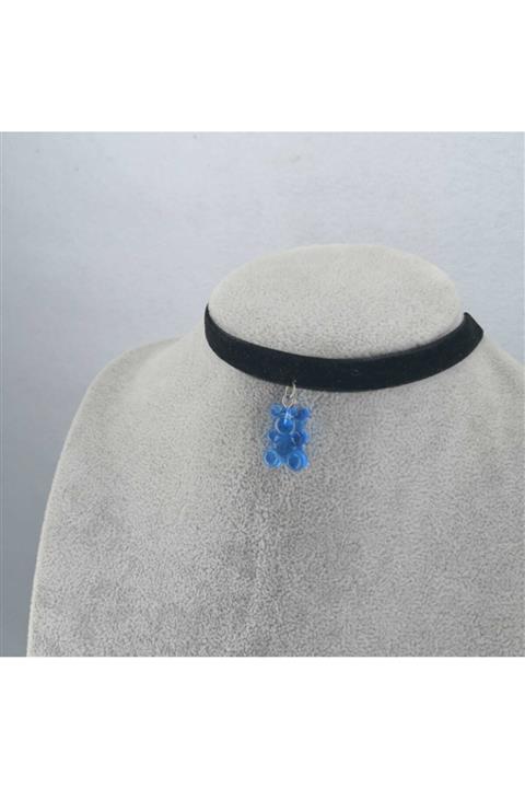 Fugusugu Mavi Ayıcık Jelibonlu Choker