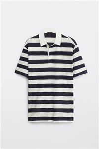 Massimo Dutti Erkek Pamuklu Kısa Kollu Çizgili Polo T-Shirt 00703400