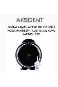 AKSCENT Koku Makinesi Ve Lavanta Koku Kartuşu 135 ml Seti - Zaman Ayarlı 400 M2 Etkili