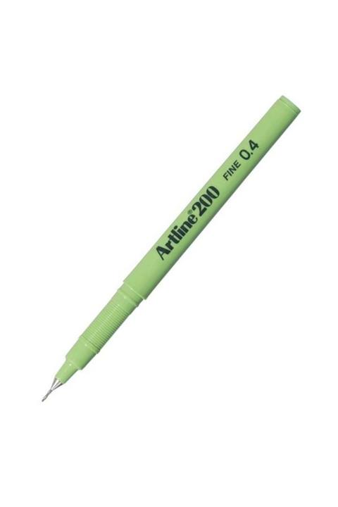 artline Ek-200 Fineliner Ince Uçlu Keçeli Kalem 0.4 Mm Sarımsı Yeşil (12 Li Kutu)